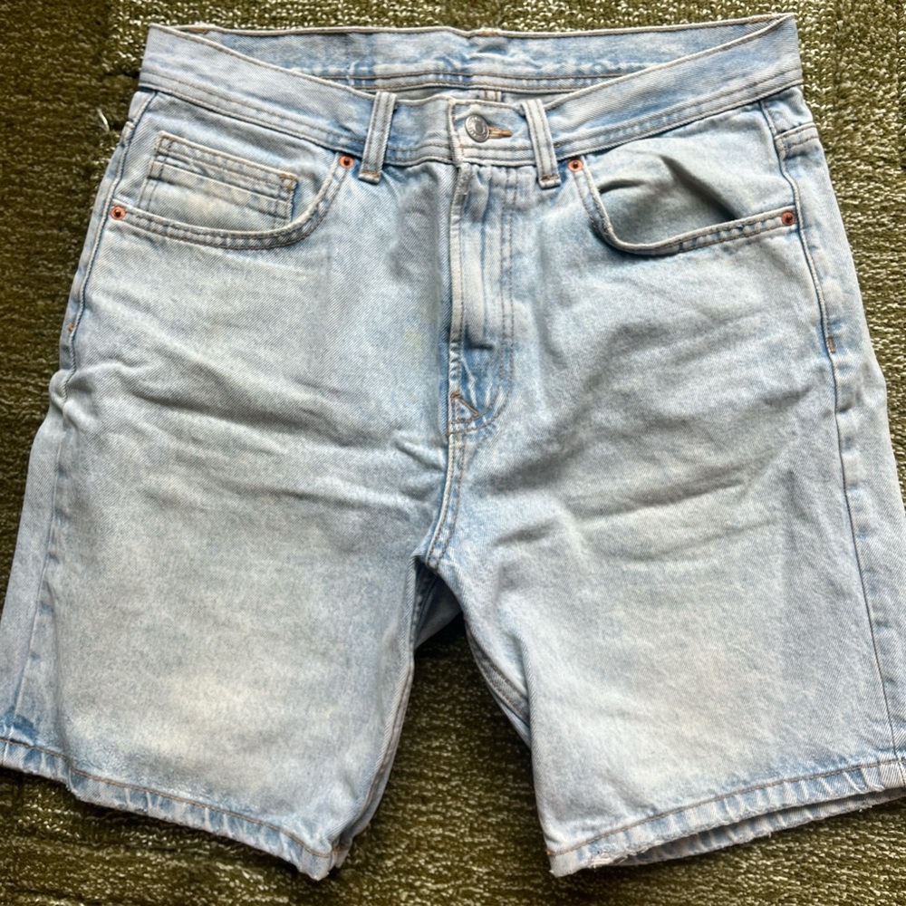 Zara Men's Faded Blue Jean Shorts